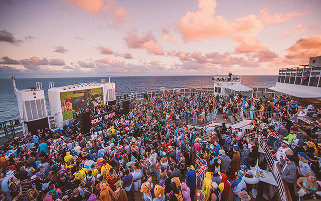 It’s On: Deck party out at sea.